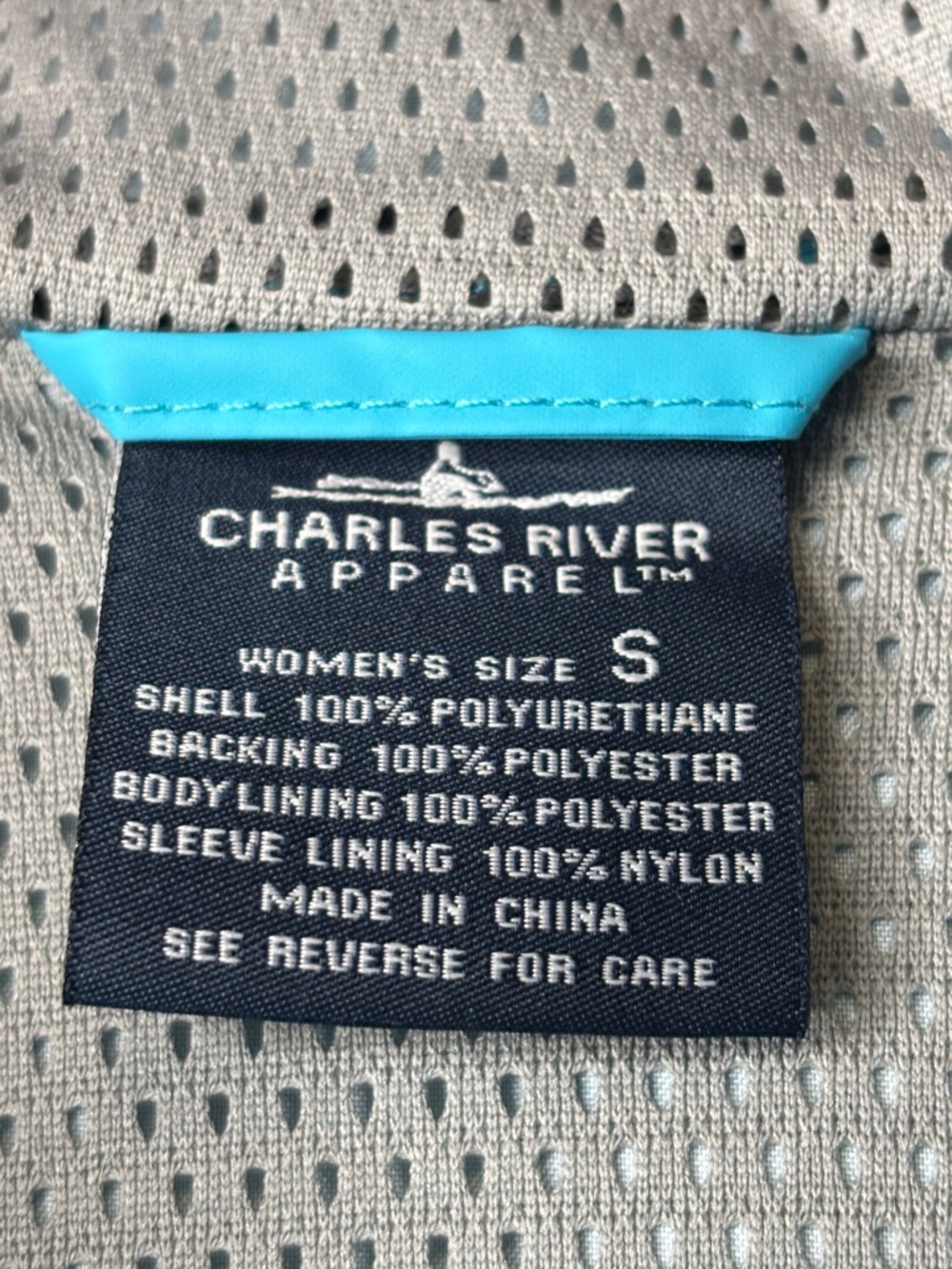💙 Charles River Rain Jacket Women's Small Turquoise Hooded Waterproof NWT 💙 - Picture 5 of 11